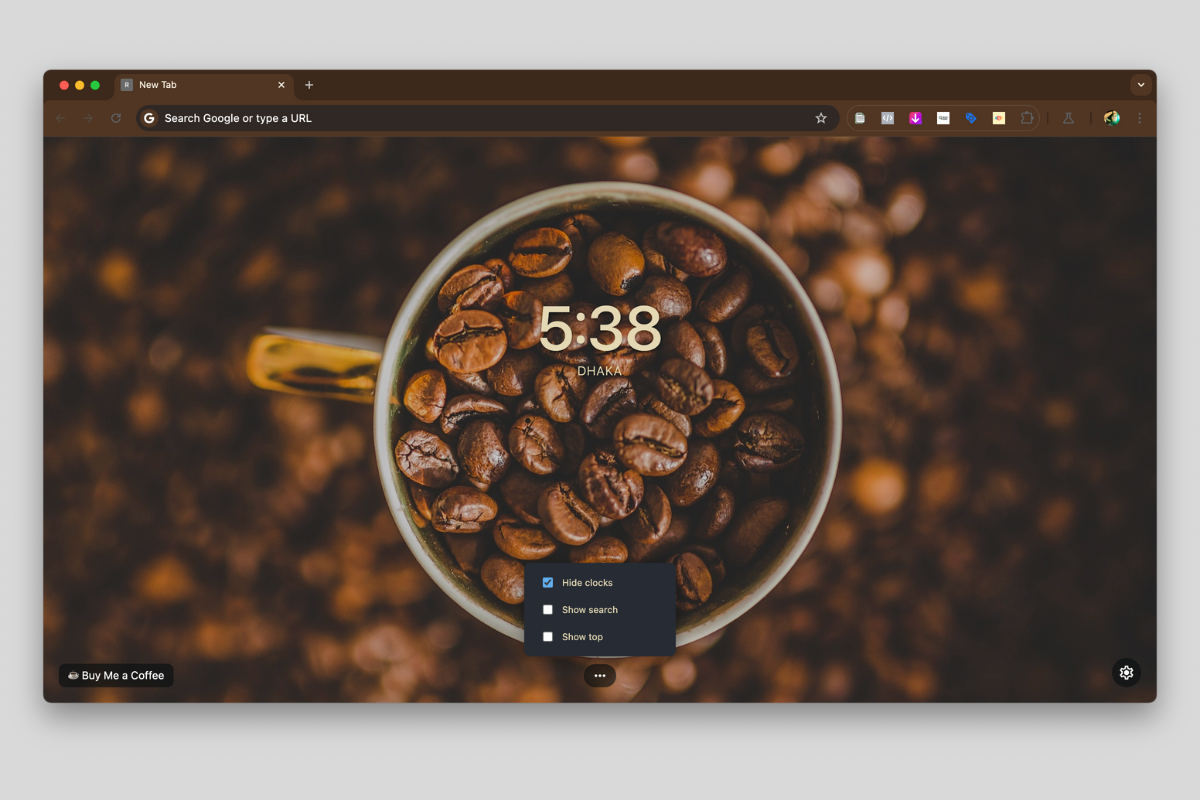 Screenshot showing the customizable clocks feature of the theme.